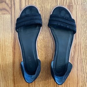 J. Crew open-toed suede slip-on sandals